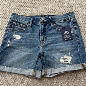 GAP Blue Jean Shorts with Distressed Details
